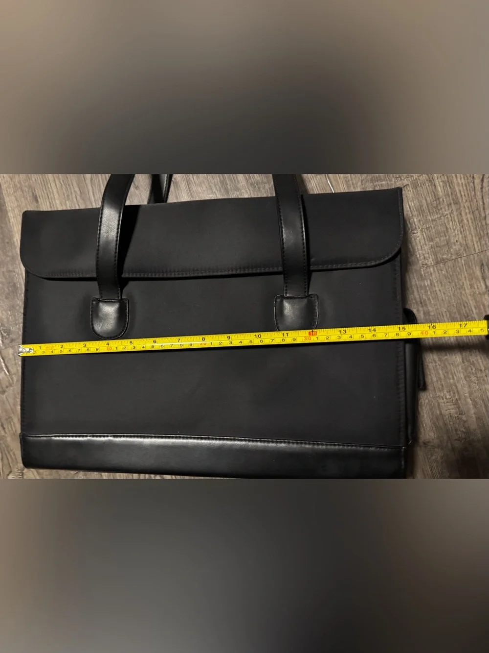 Black Nylon Padded Shoulder/Messenger Laptop Bag Case 15x11x3